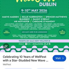 Wellfest Dublin 2026 weekend ticket 9&10 May