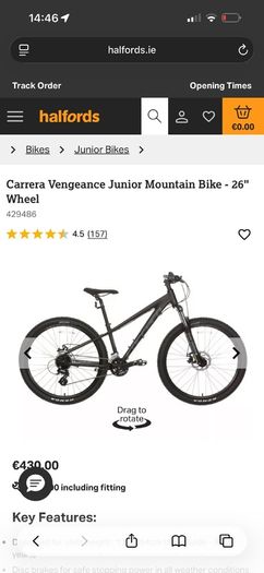 Carrera Vengeance junior 26"wheel