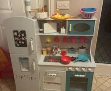Kids Wooden Play Kitchen & Market Stall Bundle