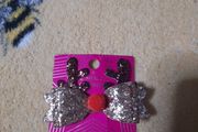 Christmas glitter hair bow clip