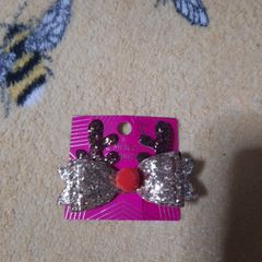 Christmas glitter hair bow clip