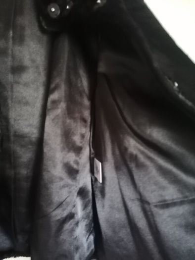 Next black fur jacket size UK 14