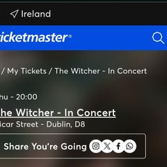 The witcher in concert ticket