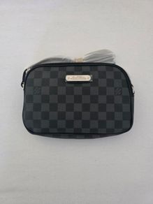 L V Crossbody Handbag - Black Grey