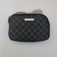 L V Crossbody Handbag - Black Grey