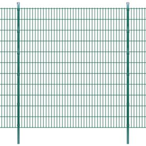 2D Garden Fence Panels & Posts 2008x2230 mm 10 m Green