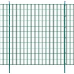 2D Garden Fence Panels & Posts 2008x2230 mm 14 m Green