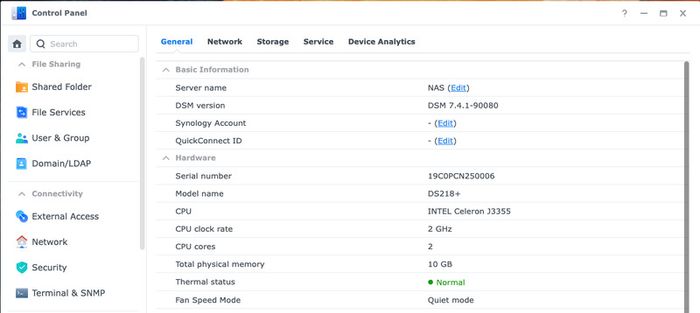 Synology DS218+ NAS