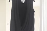 Joseph Ribkoff black chiffon asymmetrical top size S RRP190