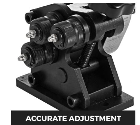 BRAND NEW Manual Metal Pipe Ring Bender 13-1/2Inch Gear Driven Handheld Adjustment Flat Round Steel Roller Tool for Bending Angle
