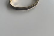 Brown Enamel S Steel Bangle