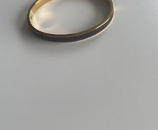 Brown Enamel S Steel Bangle