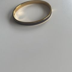 Brown Enamel S Steel Bangle