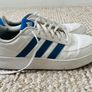 Adidas white and blue sneakers Image 2
