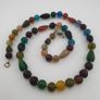 Antique African Style MultiColor Glass Beads Necklace Image 10
