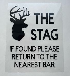 Stag Party DIY iron on decal