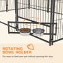 Outdoor Dog Kennel Puppy Play Pen with Canopy Garden Playpen Fence Crate Enclosure Cage Rotating Bowl 211 x 141 x 151 cm Image 3