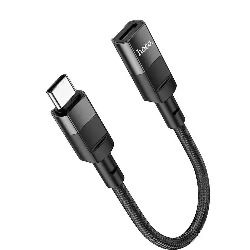 HOCO U107 Type-C Male to iP Female Adapter Cable 0.1m Black