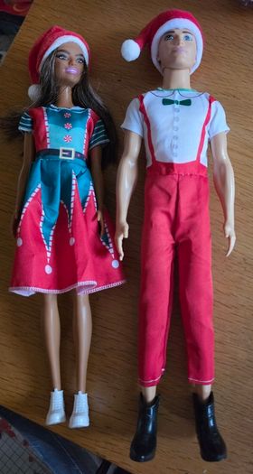 Barbie and Ken dolls Xmas
