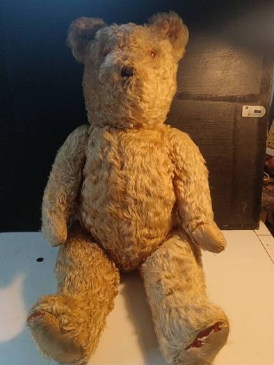 25" 1930's Fully Articulated Mohair Teddy Bear