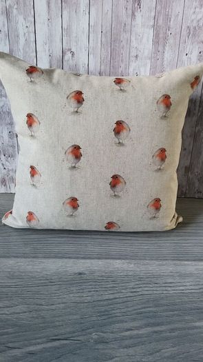 Christmas cushions. "ROBIN" and " GNOME"