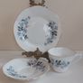 Beautiful Vintage Clare Bone China 14 Piece Teaset for Four in a Beautiful Blue Floral Pattern, Pattern Number 3045 Image 9