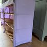 Solid Timber and Canvas Bedroom Shelving Unit Image 4