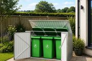 3 Bay Metal Wheelie Bin Storage