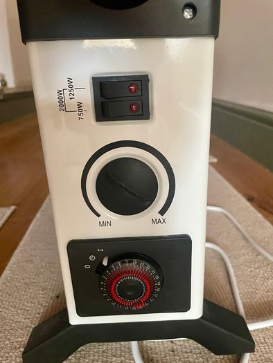 Convector heater with timer