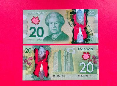 Canada  20 Dollars  2012.  Polymer / Plastic  Qe 11. ( Uncirculated ) Pick. 108