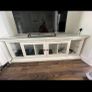 Cream Tv Unit with Glass Top Image 2
