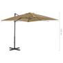 Cantilever Umbrella with Aluminium Pole Taupe 250x250 cm Image 7
