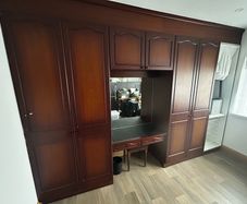 Timber built in wardrobe