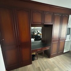 Timber built in wardrobe