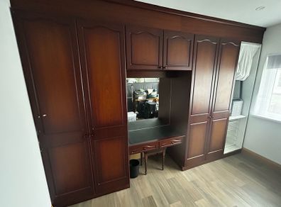 Timber built in wardrobe