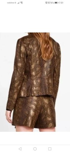 Zara python/snakeskin blazer & skort co-ordinate bnwt