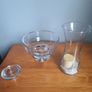 Glassware- candle holders, bowl Image 7