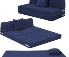 Folding Mattress Double, Corduroy Fold Out Sofa Bed, Grey  High Density Foam Foldable Futon Mattress, Portable Floor Guest Sofa Bed for Sleeping, Travel, 13cm thick, 190x135cm
