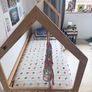 Wooden house-style single bed frame Image 2