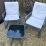 2 Patio Rocking Chairs & Side Table Image 2