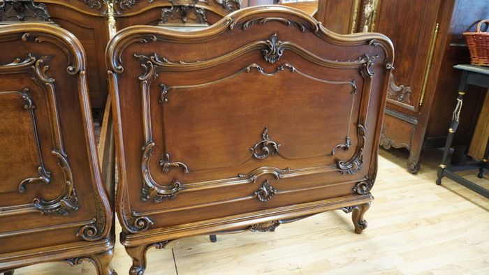 19th Century French / Belgian Walnut Twin Bedroom Suite