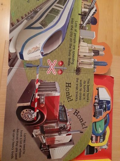 Children's boardbook Honk on the Road