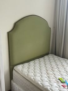 Full bed / bespoke head board - spring box and mattress from Marriott group