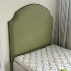 Full bed / bespoke head board - spring box and mattress from Marriott group