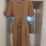 Camel Belted Dress Image 2