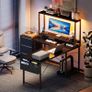 L Shaped Gaming Desk with LED Lights Image 4