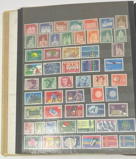 Collection: Switzerland (Helvetia) mainly, Malta, Gibraltar & Andorra Stamps mainy usd but a few mint on 38 pages