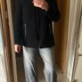 Pinko wool pea coat with fur hood Image 9
