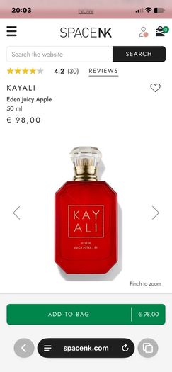 New KAYALI Eden Juicy Apple EDP 50ml