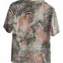 Vintage Zebra Patterned Short Sleeve Blouse Image 3